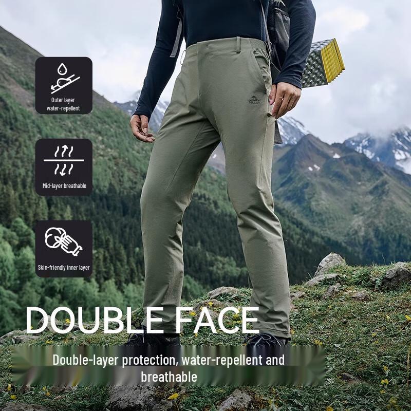 Pelliot Men's Softshell Outdoor Windproof High-Elastic Casual Pants