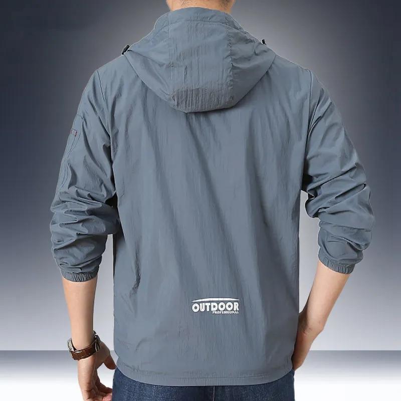 Летняя одежда, мужская ультратонкая дышащая уличная быстросохнущая ...