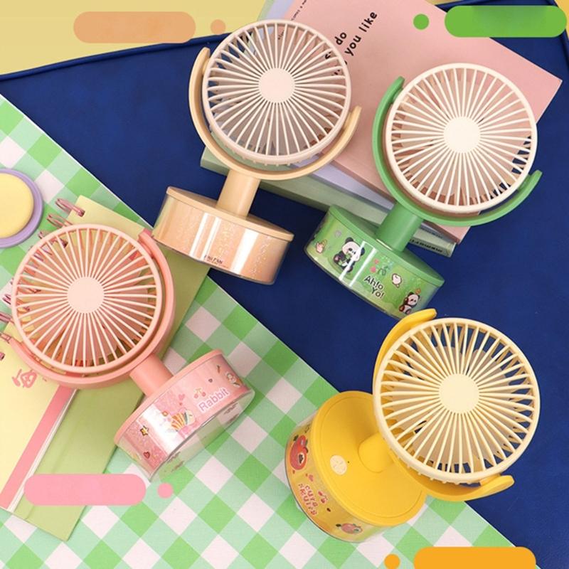 Practical Small Cooling Fan Air Circulation Fan with Adjustable Speed & Light Suitable for Indoor Desk Table Mounting