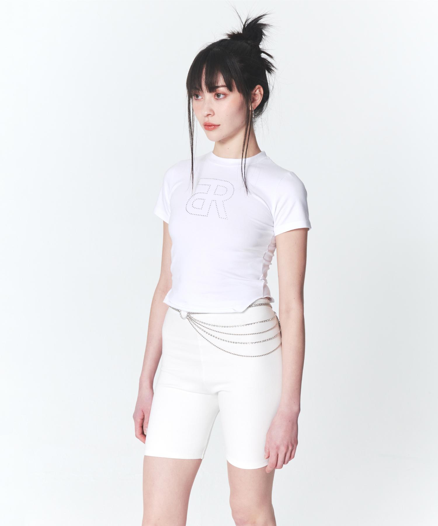 Infrap Crystal Monogram T-Shirt White Free