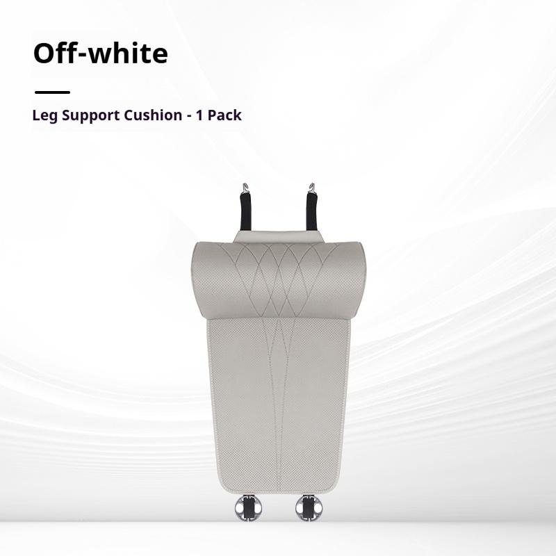 For BAIC HYOSOW Senova Weiwang New Car Seat Rest Cushion Nappa leather Seat Extender Leg Cushion Memory Foam Seat Padding White1