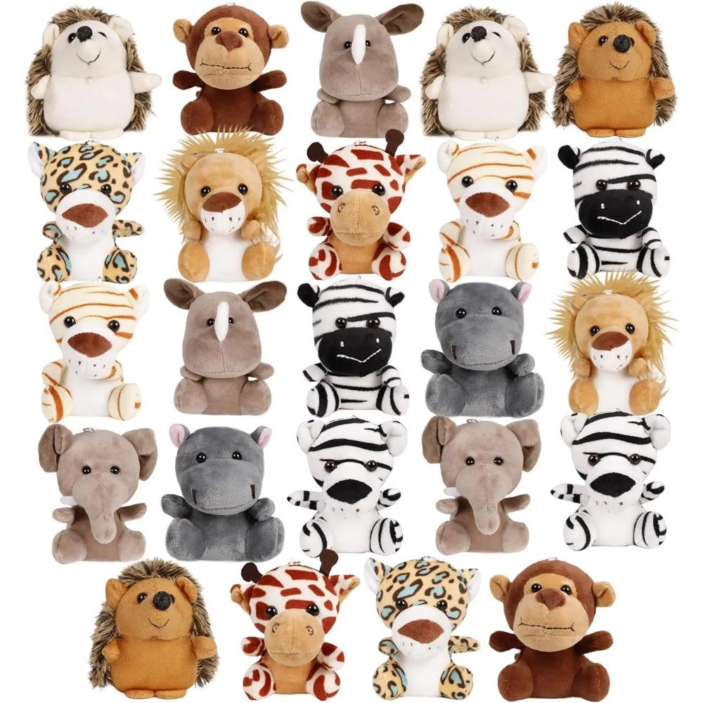 

12-36 шт. маленьких мягких игрушек Safari, 12 см, мини-плюшевые игрушки в виде животных джунглей для вечеринок, подарков на день рождения, детский душ