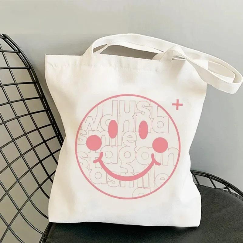 Lightweight Women Shoulder Bags Fashion Foral Canvas Tote Bag Large Capacity Shopping Shopper Handbag No Zipper Girl Handbags