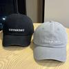 Korean-style new embroidered fashion baseball cap for men and women, outdoor sunshade, enlarged and deepened to make the face appear smaller, curved