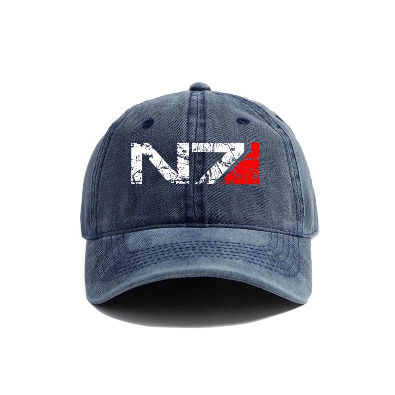 Mass Effect N7 Baseball Caps Distressed Hats Cap Unisex Women Retro Outdoor Summer Adjustable N7 Hats MZ-010