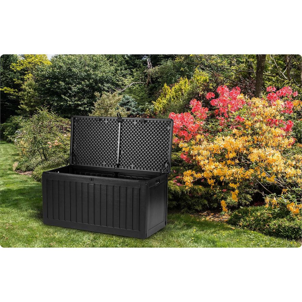 Garden Box 109 X 51 X 55 Cm 270 Liters Black