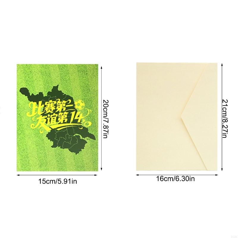 Football Foldable Greeting Cards For Scottish Premier Leagues Fan Customizable Message For Soccer Supporters Keepsakes