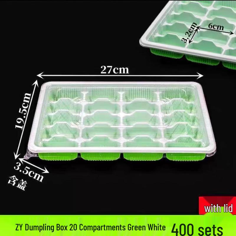 LAOXIANGHE 20-Grid Stackable Dumpling & Food Storage Box