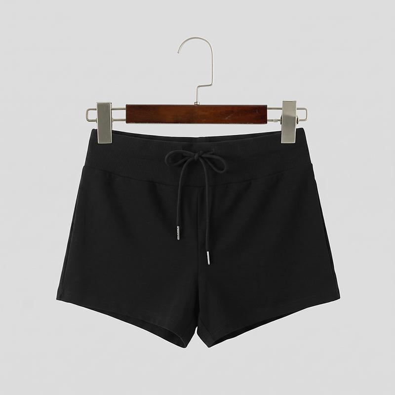 INCERUN Mens Shorts High Waist Ribbed Bodycon Yoga Fitness Gym Athletic Short Pants