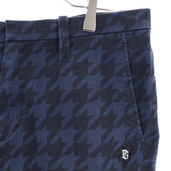 Pearly Gates Houndstooth Pattern Golf Pants 1 Navy System Women Used