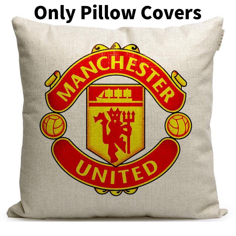 Football Cup Flag Club Linen Cushion Cover For Living Room Sofa Decor