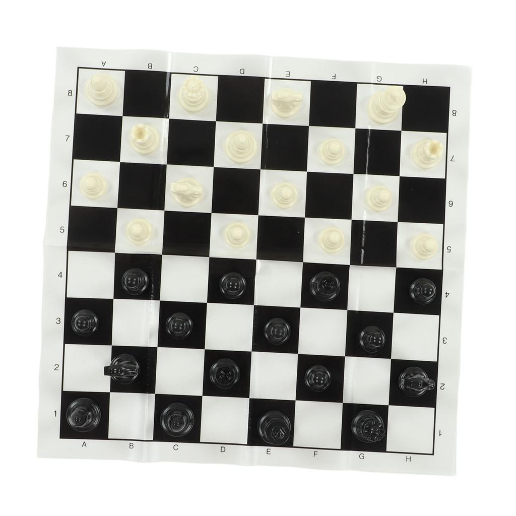 International Plastic Chess Set With 25CM Plastic Film Chessboard PS International Chess for Adults