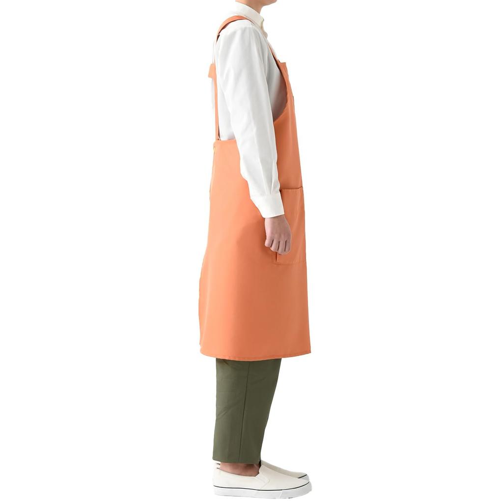 Bib Apron Bib Apron CT2577 Unisex Antistatic Durable Fabric Restaurant Uniform Black M [Seven Uniform] H-Shaped