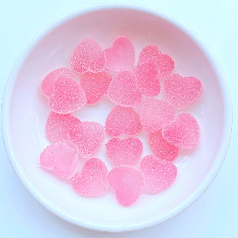 20Pcs New Cute Mini 16*17mm Bicolor Cardioid Flat Back Resin Cabochons Scrapbooking DIY Jewelry Craft Decoration Accessorie