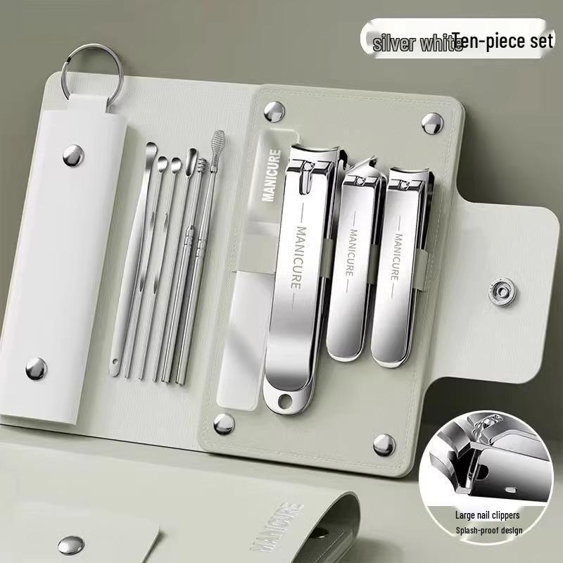 

10-Piece Anti-Splash Large Nail Clipper and Pedicure Set
