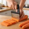 Stainless Steel Crinkle Wavy Slicer Knife for Potato Chip Dough Vegetable Fruit Cutter Chopper French Fry Maker Kitchen Tool