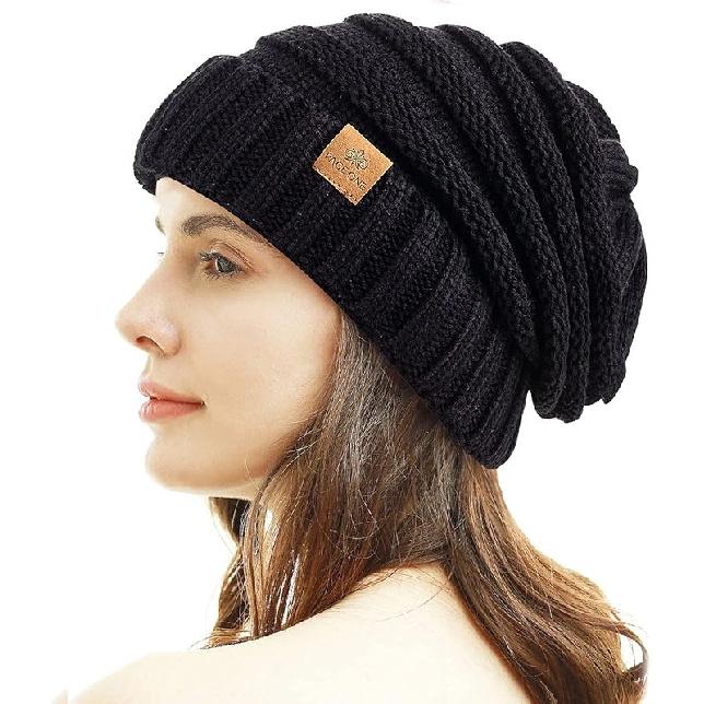 PAGE ONE Womens Winter Beanie Warm Cable Knit Hat Style Stretch Trendy Ribbed Chunky Cap One Size