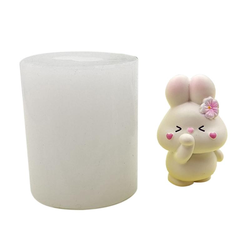 

Cute Rabbits Candle Silicone Molds DIY Epoxy Resin Molds Table Ornament Mold