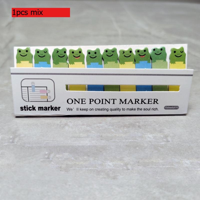 

Gift Row Seats Mini Frog Sticky Notes Cute Cartoon Frog Creative Special Shaped Fresh Index Stickers Kawai Stationery Lovely