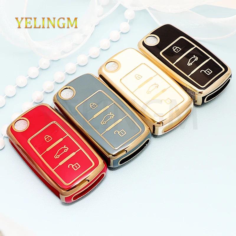 2/3 Buttons Tpu Car Key Case For Vw Volkswagen Mk4 Bora Golf 4 5 6 Jetta Passat Polo Bora Touran Skoda Seat Tpu Cover Shell Fob