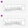 Corner Sofa Set with Cushions 6 pcs Natural and Anthracite