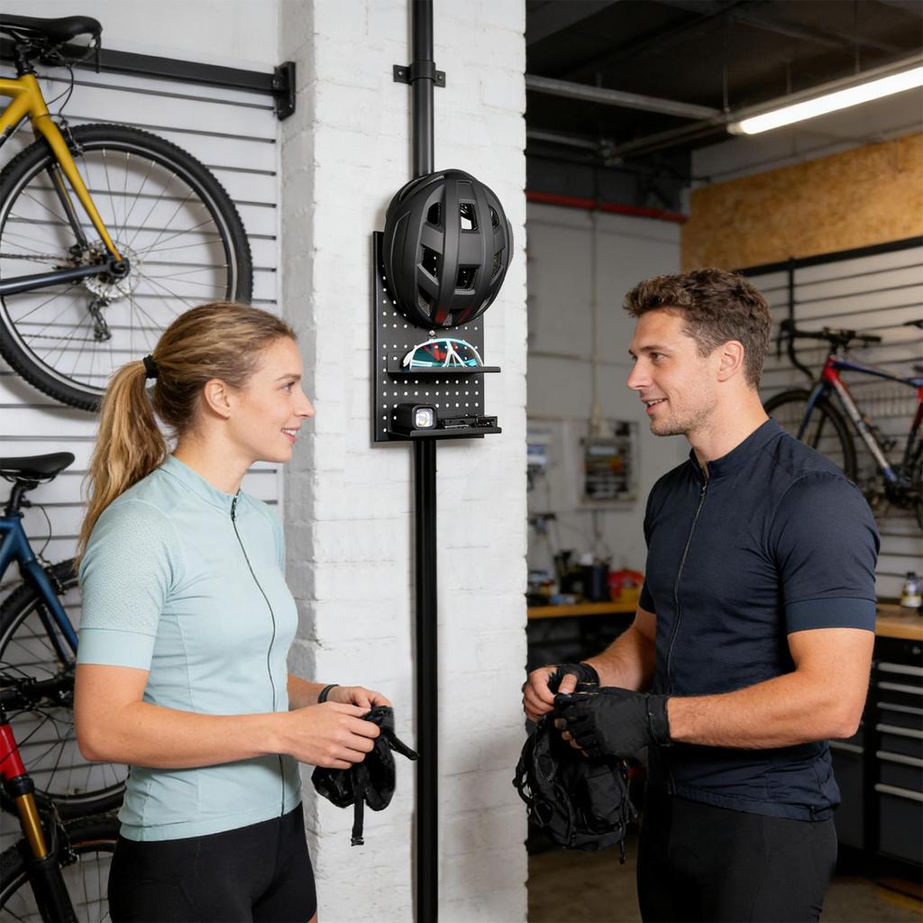 Pegboard Display Bike Gear Storage Aluminum Alloy Organization Bike Gear Storage For Garage Workshop Office Room Kitchen Desk