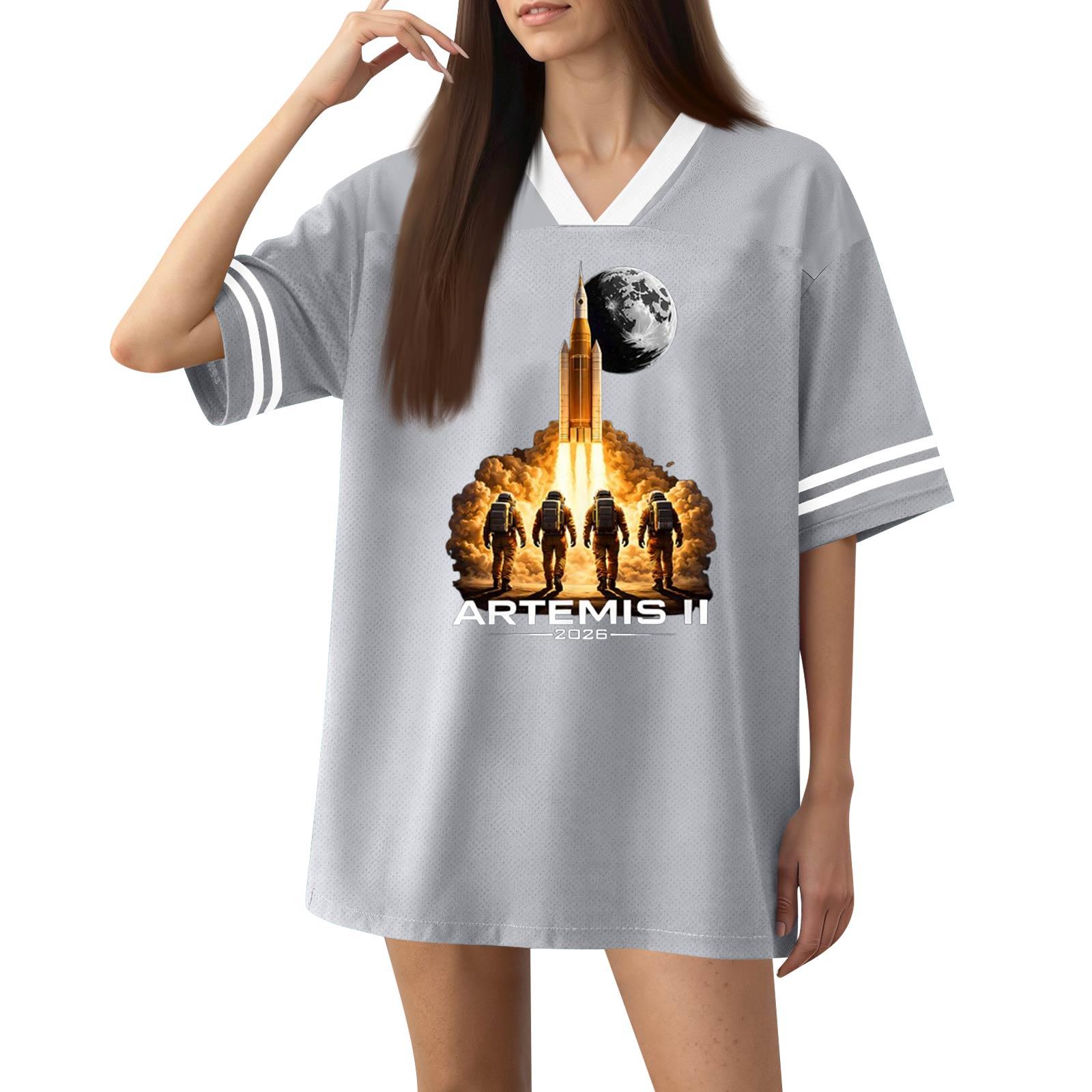 

Women s Fashion Short Sleeve V Neck Printed Athletic Jersey T Shirt Top Comfortable Lightweight Breathable Fabric Casual Fit XXL