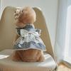 2025 Pet Dog Dog Cat Clothing Summer Cotton Lace Dress Maltese Small Dog Clothing