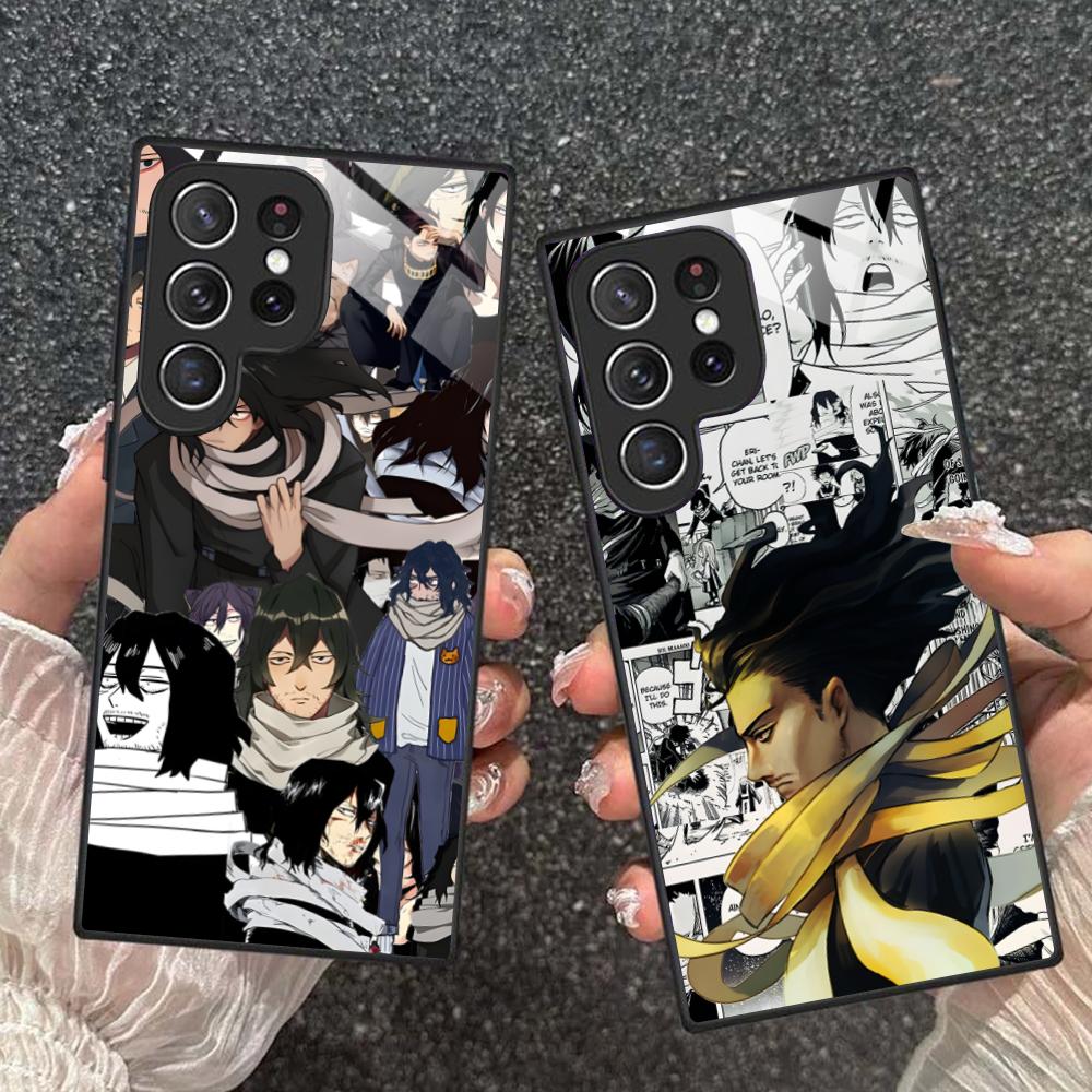 MHA Aizawa Shota Mobile Phone Case for Samsung Galaxy S26 S25 S24 S23 S22 S21 S20 Note20 Plus FE Ultra Glass Colorful Cover