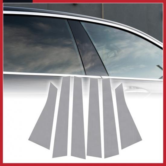 6 Stück Auto Säulen Fensterleisten Abdeckungen für Chevrolet Impala 06-13 Chrom Silber Ton