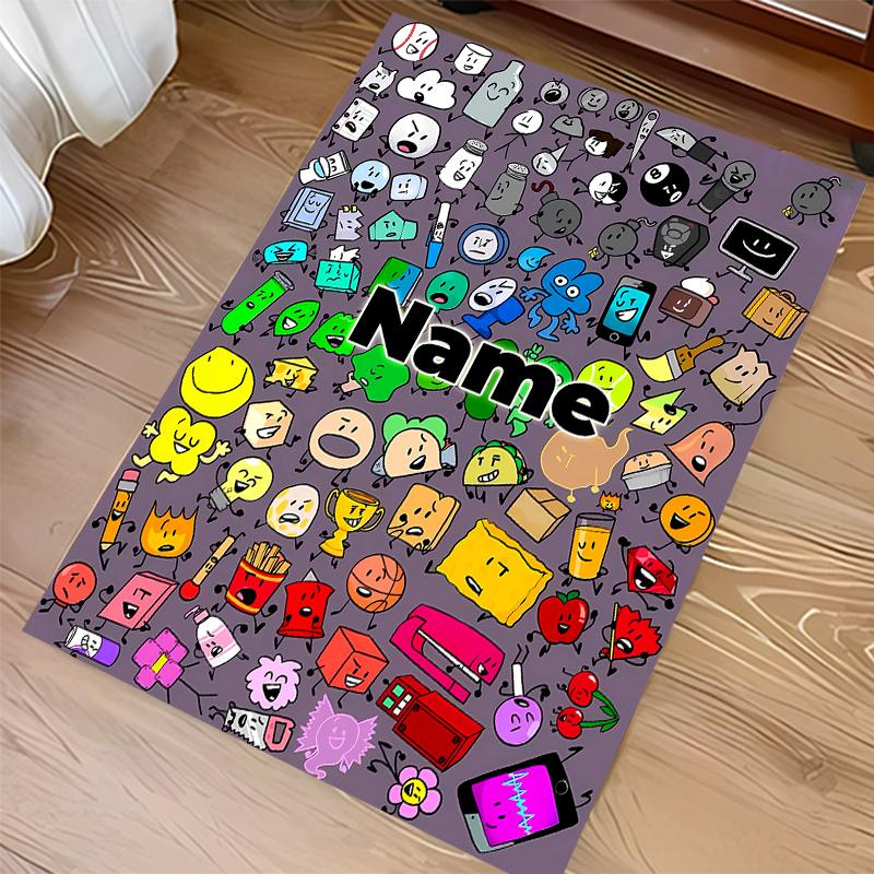 Custom personalization nanimate Insanity Print Area Rug - Soft, Washable Non-Slip Indoor Mat,Living Room,Home&Office Decorative Rug
