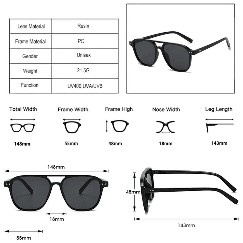  Retro Rivets Double Bridges Men Sunglasses Fashion Women Luxury Shades UV400 Green Sun Glasses