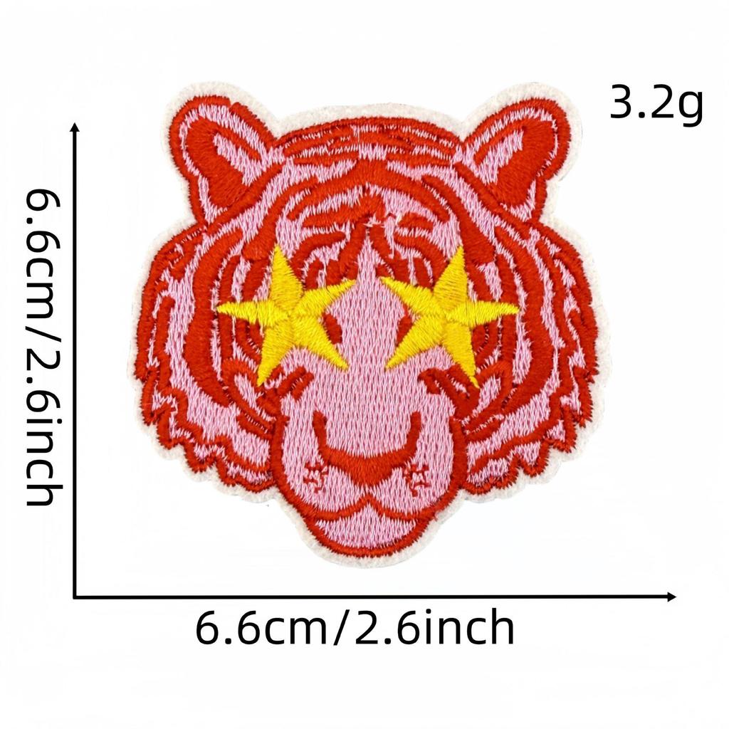 Cartoon Pink Series Embroidered Patch Bowknot Flower Applique Clothing Accessories with Hot Melt Adhesive 