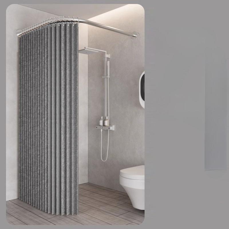 Toilet Non-porous Corner Magnetic Folding Invisible Shower Curtain Waterproof and Mildew-proof Thickened Shower Partition Screen
