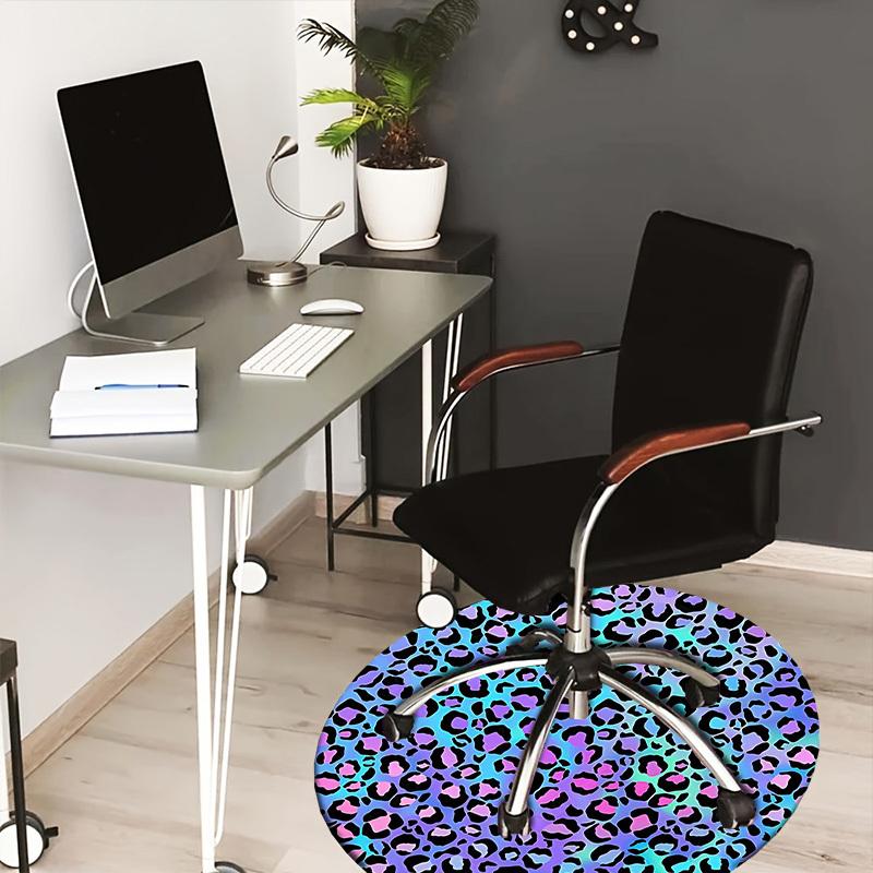 

1PC Leopard print Non-Slip Floor Round carpet, Office, family, bedroom, Large Area Rug Indoor Rugs, Vibrant Colors-Z0436 80cm by 80cm