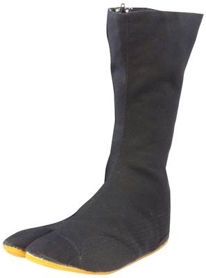 Rikioh Tabi with 12 ZF12 Sewn-on Zipper, Zippers, Black, 26.5cm,