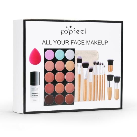 1 Set 40 Color Eyeshadow Palette Mascara Eyeshadow Brush Eyeliner Eyebrow Pencil Combo Set Beginners Shading Contouring Full Face Eye Make Up Tool