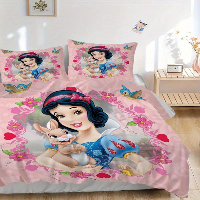 

3pcs Snow White and the Bunny Bedding Set - Includes 1 Quilt Cover and 2 Pillowcases, Comfortable Bedding with Stylish Design for Bedroom, Machin 135x200cm