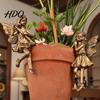 Kreative Topfpflanzen-Dekorationen 2 Stück/Set Blumentopf-Blumenfeen-Figuren, Retro-Harz-Schmetterlingsflügel-Dekorative Topf-Dekoration Statuen, Süße Hängende