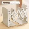 Integrated Desktop Book and Pen Holder Rack with Folding Bookends for Students