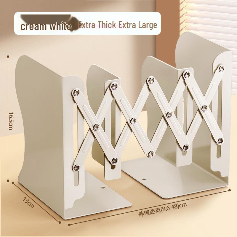 Integrated Desktop Book and Pen Holder Rack with Folding Bookends for Students