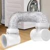 90 Degree Exhaust Hose Dryer Vent Wall Plate Dryer Vent Connector Kit Dryer Duct Connector Easy Installation Accessories