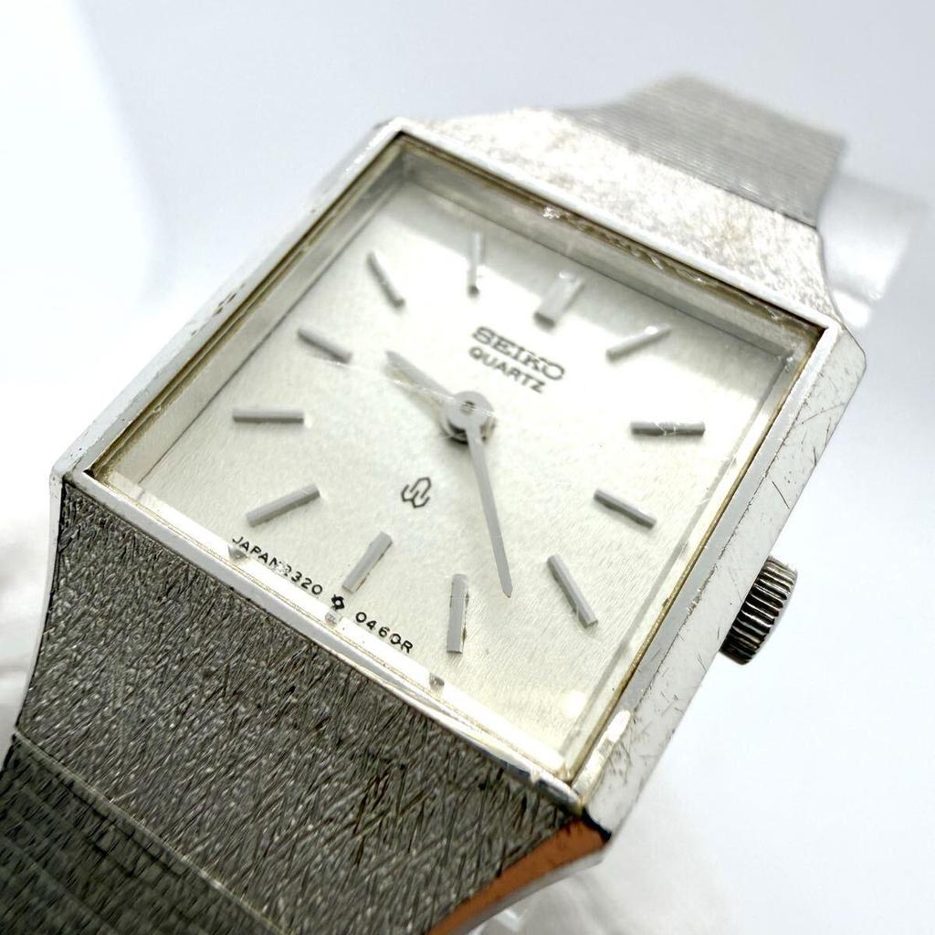 Used SEIKO Women's Watch Quartz Square Silver