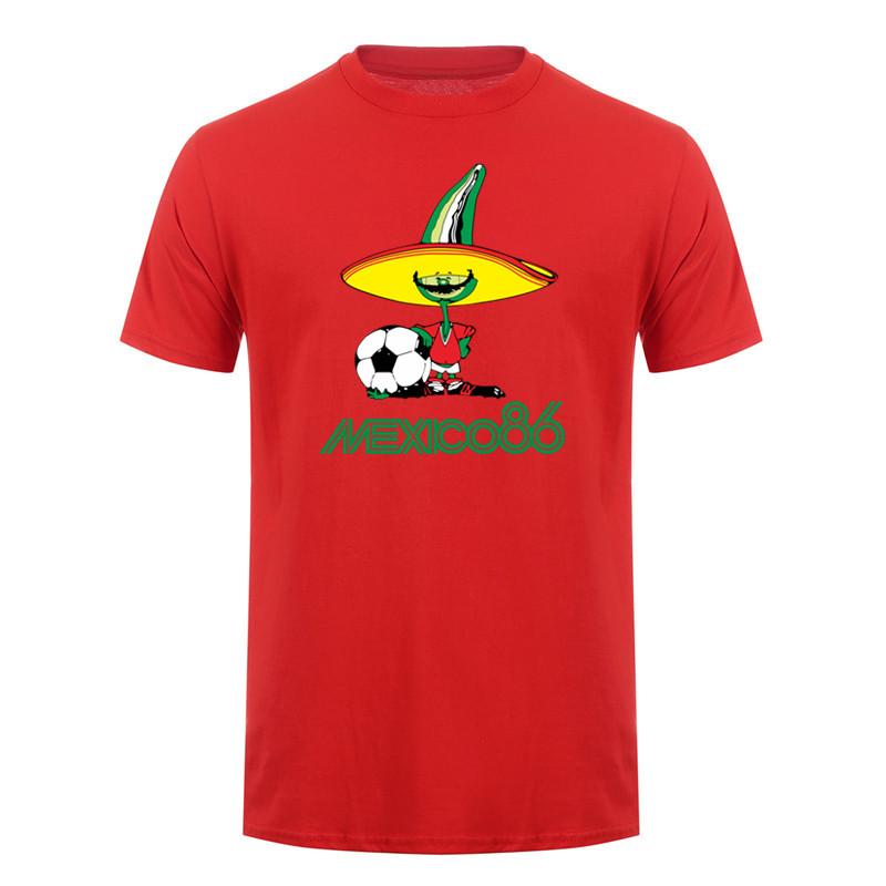 Mexico 86 Pique Print TShirt Funny Unisex Graphic Fashion Summer Cotton Short Sleeve T Shirts Tops LH422