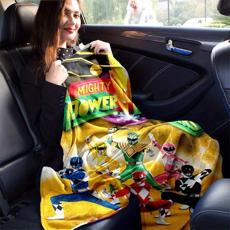 1pc, Mighty Morphin Power Rangers Home Decor Throw Blanket, Perfect for Couch, Bed, Travel, Camping, Car, Beach, Office Nap, Soft Coverlet Gift IdeaA0