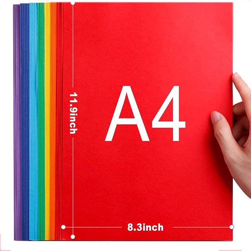 OFIXO 50pcs 150Gsm Color Sheets Printing Papers/Art and Craft paper A4 Sheets Double Sided Colored Origami Folding Wish