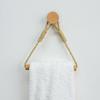 Wood & Rope Paper Holder Seamless Screw Towel Rack Natural Towel Ring  for Bathroom, Home