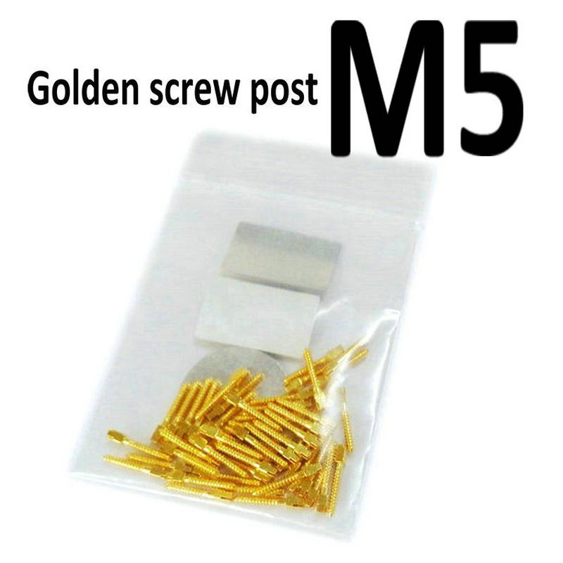 Dental Golden Plated Screw Post 50Pcs Bag High Quality Dentist Tool for Dental Restoration