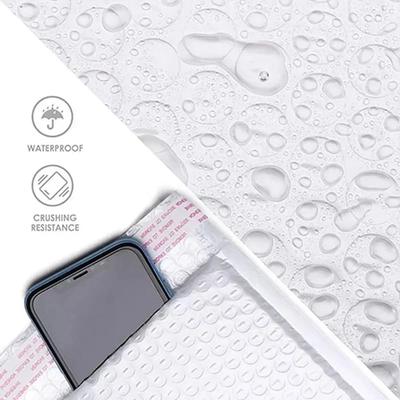 50/100 Piezas Bolsas de Sobre de Espuma Blanca para Envíos Regalo Auto-sellantes Sobres de Envío Acolchados con Bolsa de Envío de Burbujas Paquetes Bolsa