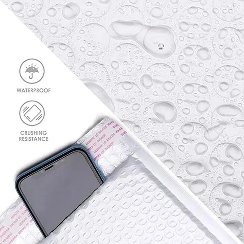 50/100PCS White Foam Envelope Bags Mailing Gift Self Seal Mailers Padded Shipping Envelopes with Bubble Mailing Bag Packages Bag